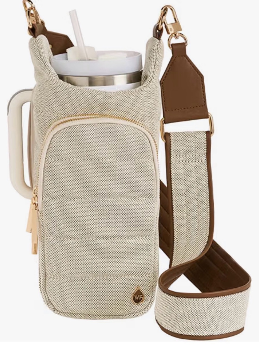 WanderFull crossbody 40oz tumbler bag with storage pockets